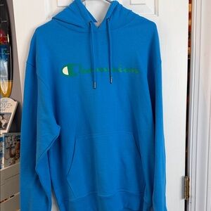 NWT Champion Blue Hoodie for Men Size Medium
